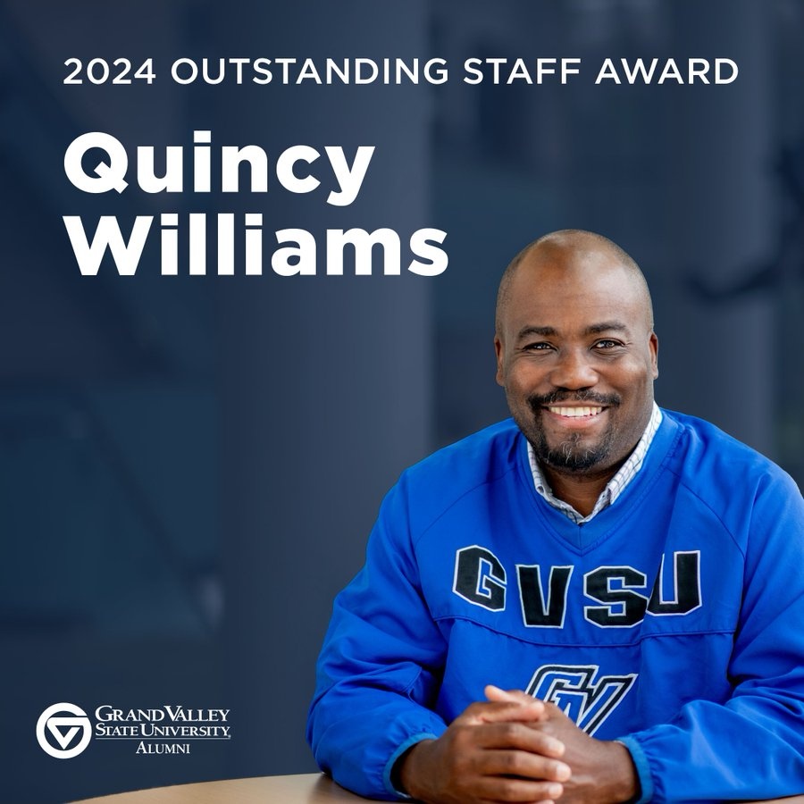 Williams Receives the 2024 GVSU Alumni Outstanding Staff Award